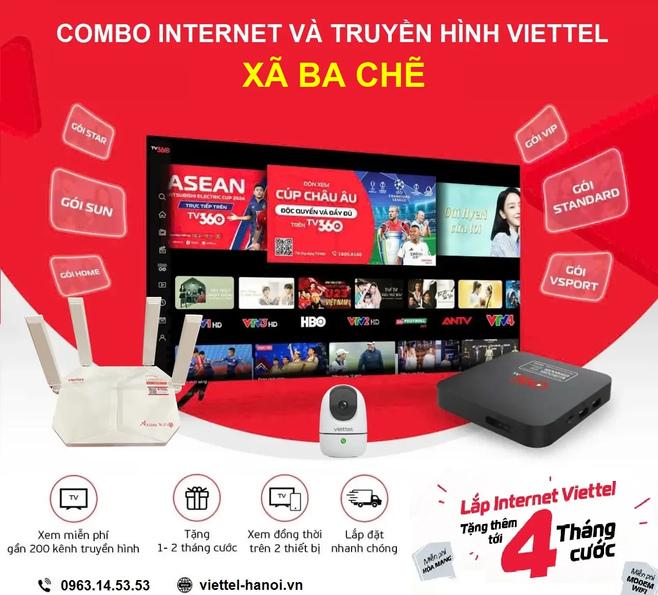 Lắp mạng Viettel Xã Ba Chẽ